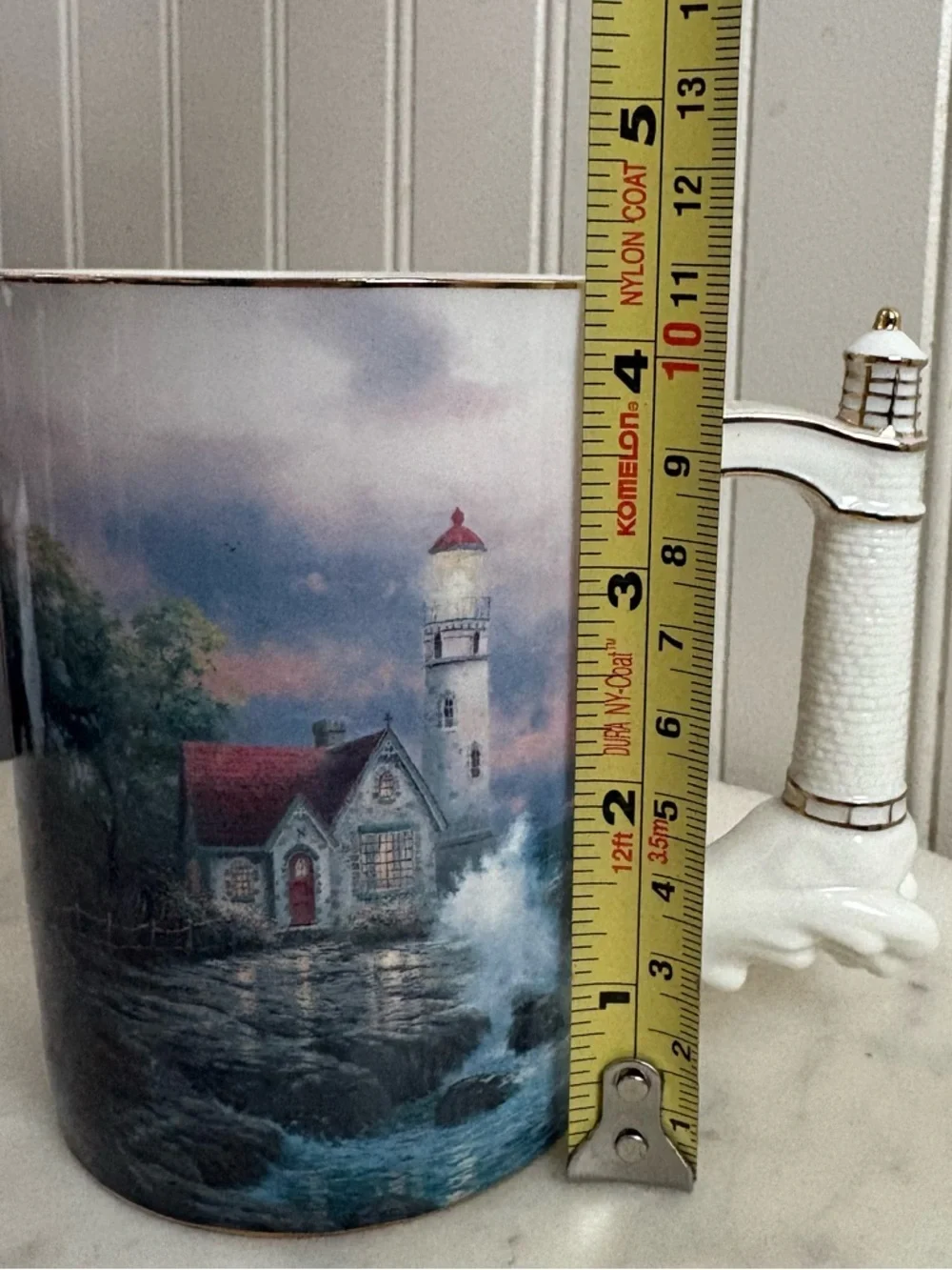 Vintage Thomas Kinkade Beacon of Hope Lighthouse Porcelain Collectible Mug 2002